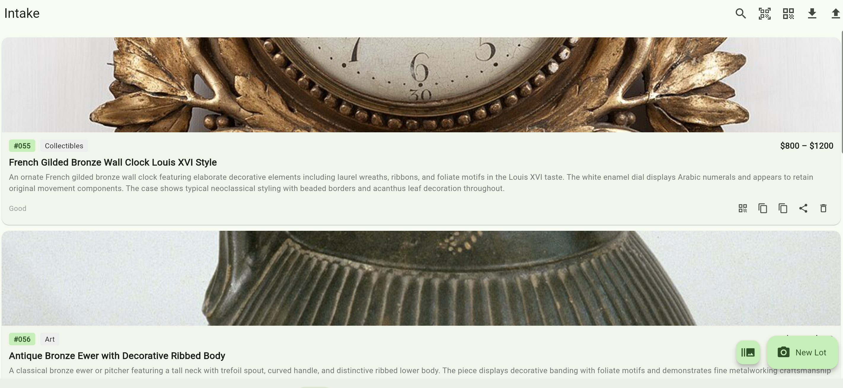 AI-powered lot cataloging in LotDeck